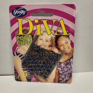 Y2K VTG 2000 Goody Diva Wrist Pony Cuffs Hair Accessories multicolor beads NOS